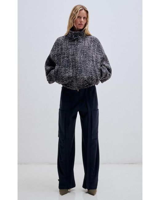 DARKPARK Blue Adriana Wool-Blend Cargo Pants