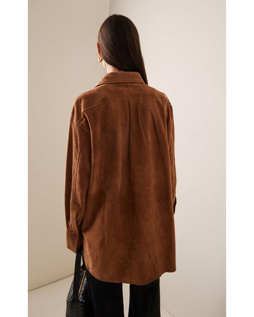 Closed Brown Leather Shirt