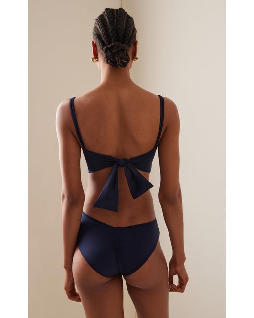 Johanna Ortiz Blue Aquatic Path Cutout One-piece Swimsuit