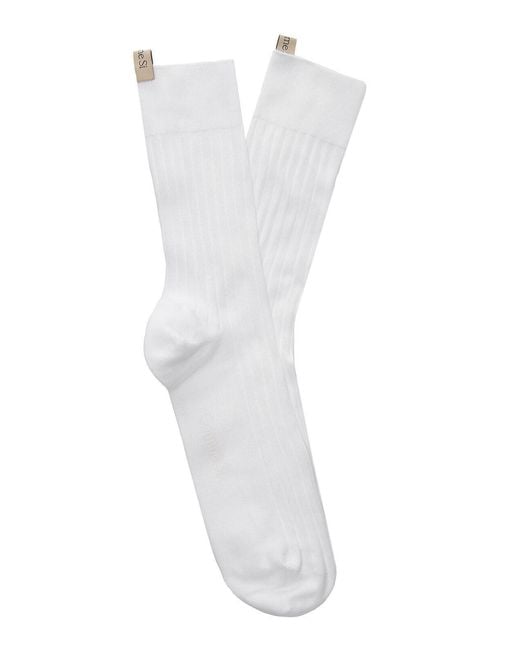 Comme Si White The Yves Cotton Sock