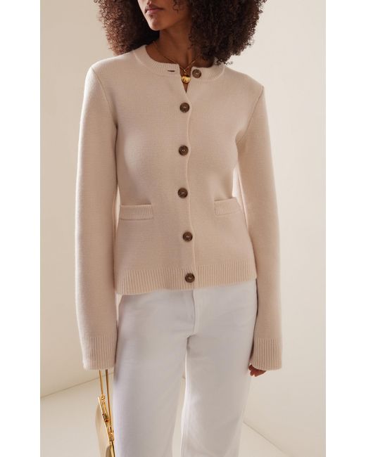 Jenni Kayne Natural Cooper Wool And Cashmere-blend Cardigan
