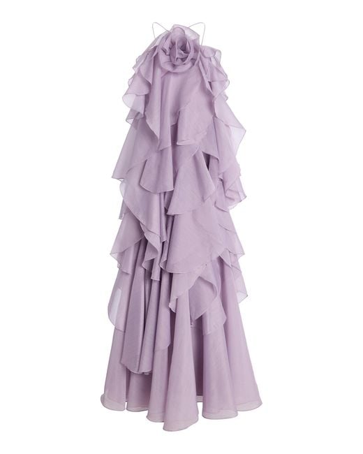 Aje. Purple Pandorea Layered Maxi Dress