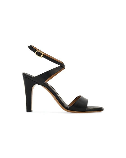 Ferragamo Black Teresy Leather Crossover Pumps