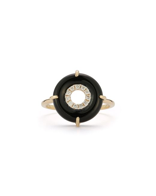 Mateo Black 14K Onyx And Diamond Ring