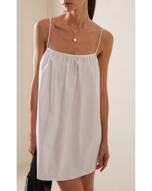 Matteau White Cotton Mini Cami Dress