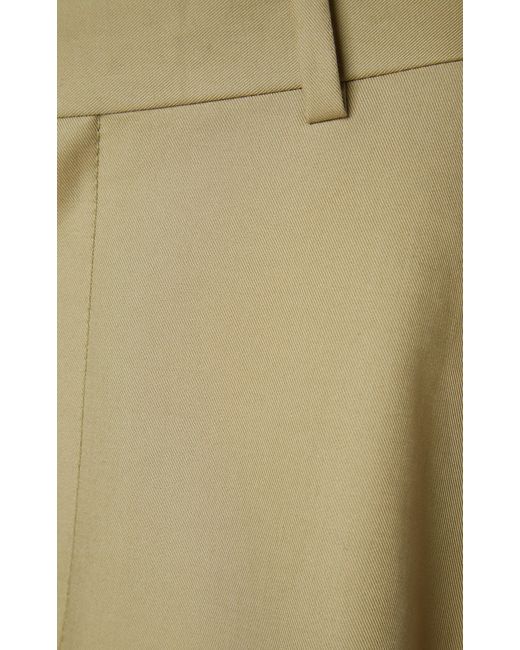 Bottega Veneta Natural Fine Compact Cotton-Twill A-Line Skirt