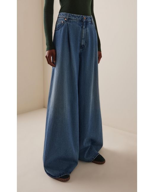 Gabriela Hearst Blue Brenn Wide-Leg Denim Jeans