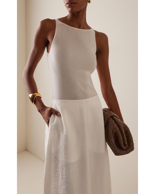 Lisa Yang White Lynette Cashmere Top