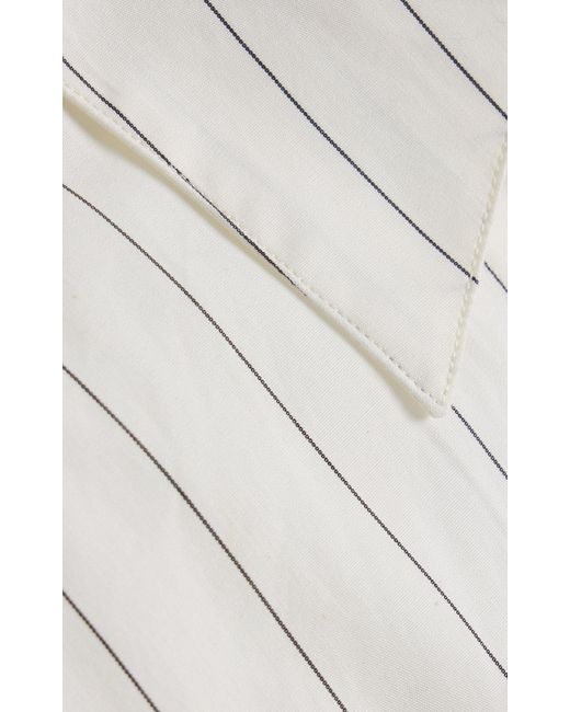 House of Dagmar White Asymmetric Cotton Shirt