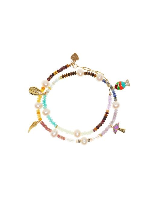 Joie Metallic Exclusive La Isla Neon Wrap Anklet/choker