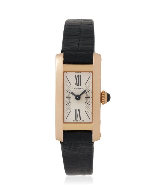 Stephanie Windsor Metallic Cartier Lanieres Allongée Vintage Watch