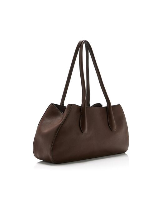 The Row Brown Alger Leather Shoulder Bag