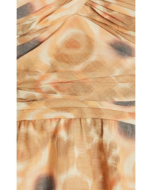 Alexis Natural Imilia Printed Cotton-blend Gown