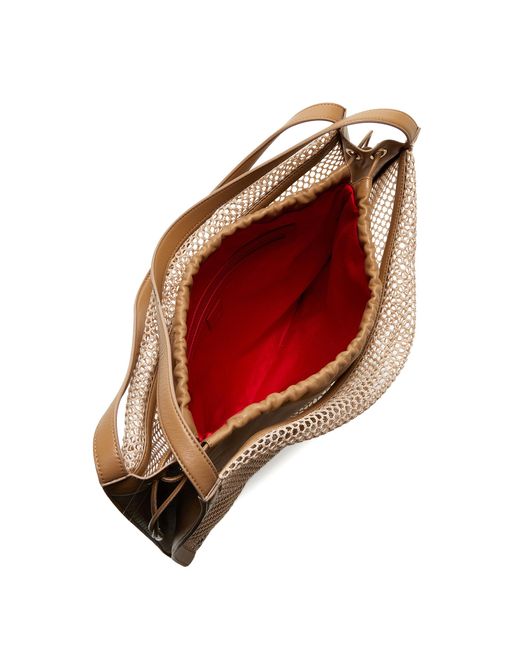 Christian Louboutin Brown Netted Cotton Tote Bag