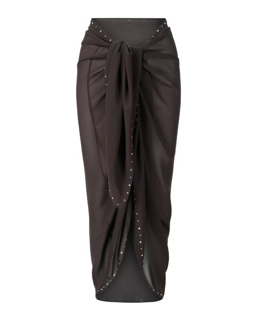 Staud Black Inlet Embellished Sarong