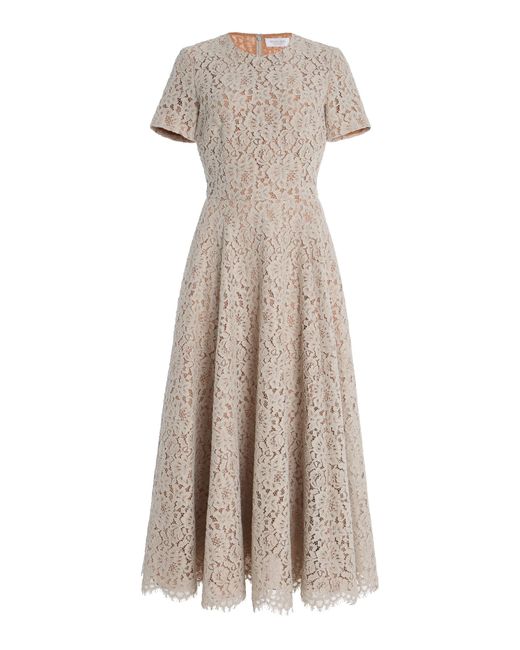 Michael Kors Natural Lace Midi Dress