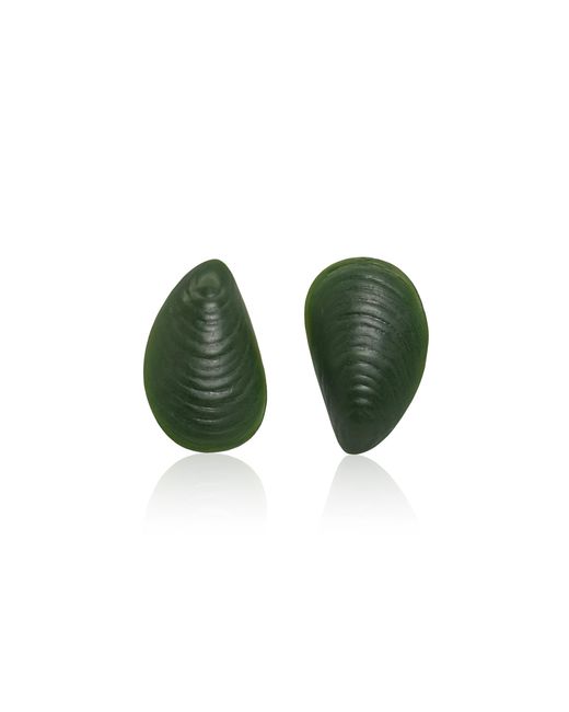 Johanna Ortiz Green Self Exploration Shell Earrings