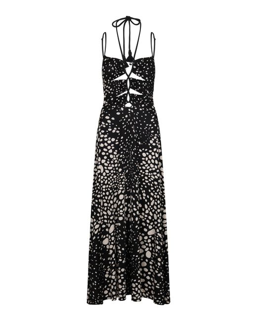 Johanna Ortiz Black Rio Andaluz Cutout Maxi Dress