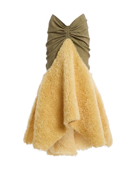 DIOTIMA Yellow Tidal Fluffy Organza Midi Skirt