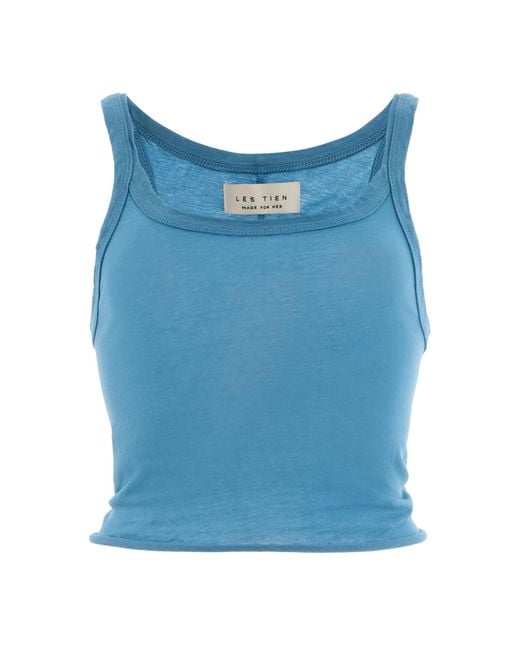 Les Tien Blue Exlusive Tai Cotton Tank Top