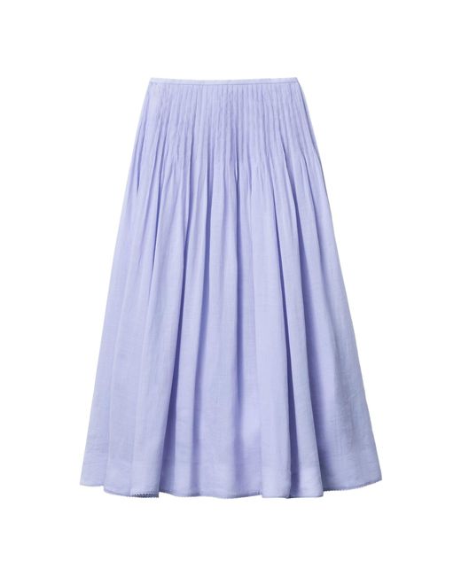 Lafayette 148 New York Purple Voile Midi Skirt