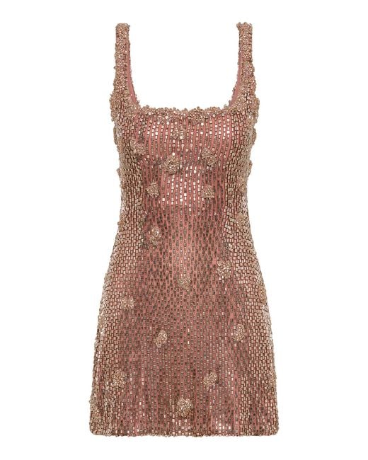Rachel Gilbert Brown Solana Mini Dress