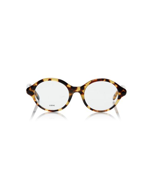 Loewe Brown Epsilon Slim Round-Frame Acetate Glasses