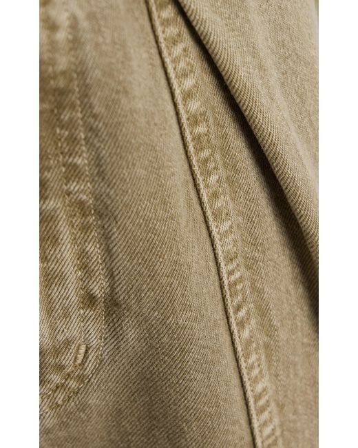 Agolde Natural Sefton Cotton Curved-Leg Pants