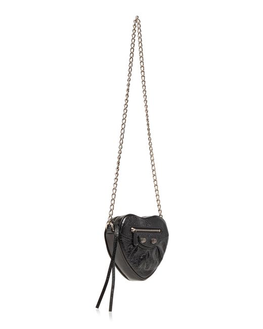 Balenciaga Black Le Cagole Leather Mini Crossbody Bag