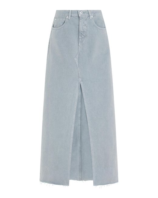 SLVRLAKE Denim Blue Low-rise Denim Maxi Skirt