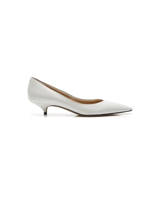 The Row White Liisa Ii Leather Pumps