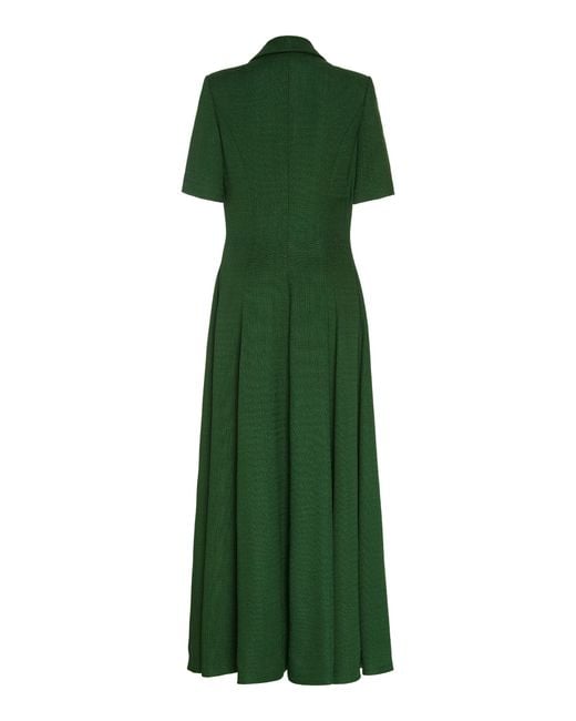Brandon Maxwell Button-detailed Midi Dress in Green | Lyst