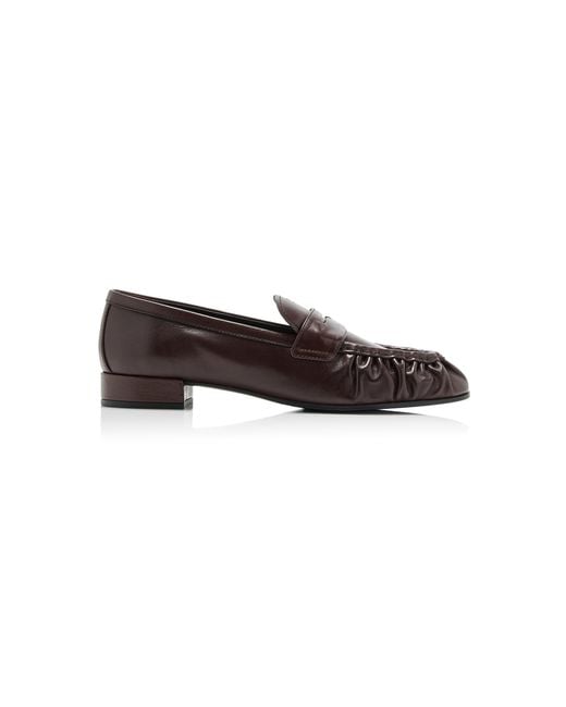 Prada Brown Leather Loafers