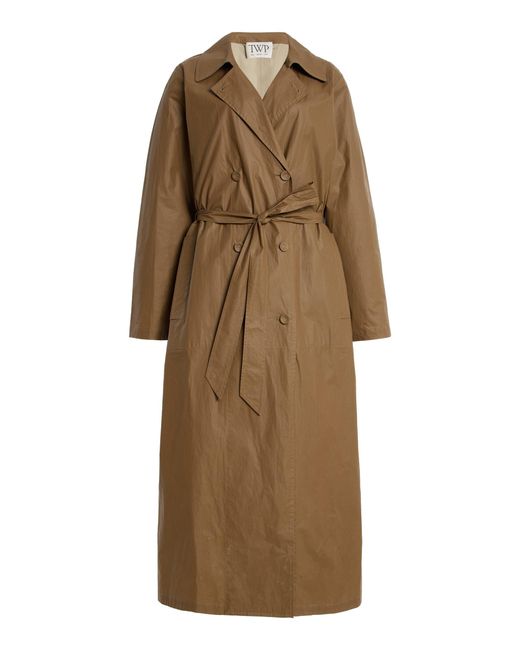 Twp Natural Back And Forth Cotton Trench Coat