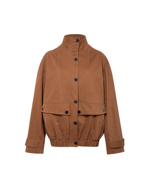 Siedres Brown Polca Oversized Stretch-cotton Bomber Jacket