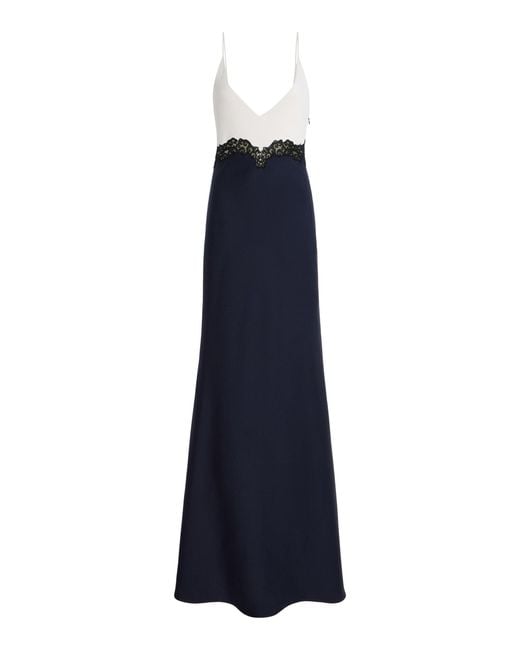 Gabriela Hearst Blue Amarlyllis Silk And Wool Maxi Dress
