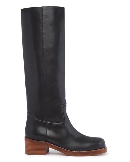Gabriela Hearst Marion Knee High Leather Boots in Black | Lyst UK