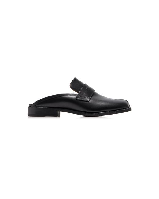 Maison Margiela Black Tabi Leather City Loafer Mules