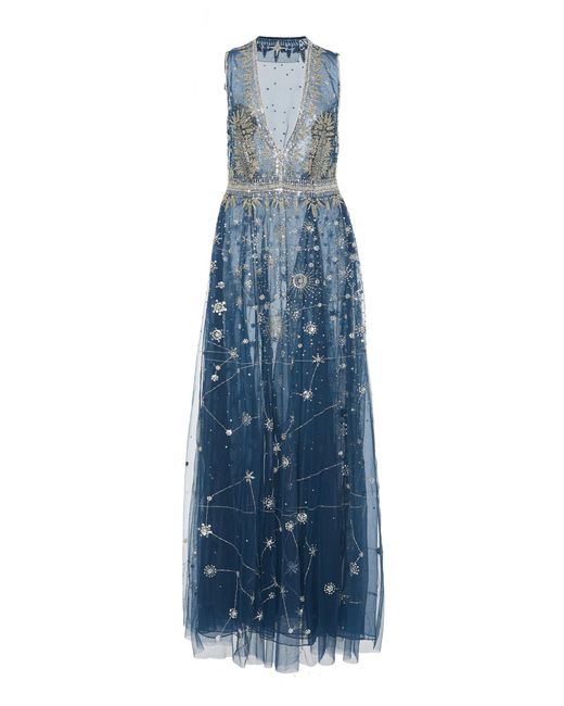 Cucculelli Shaheen Blue Constellation Dress