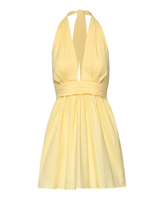 Baobab Yellow Agustina Cotton Mini Dress