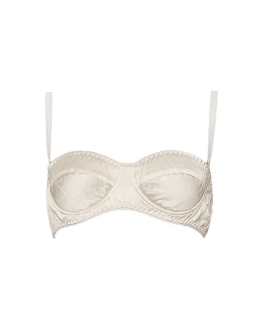 DES_PHEMMES Natural Balconette Satin Bra