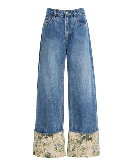 ALÉMAIS Blue Marcel Rigid Mid-Rise Wide-Leg Jeans