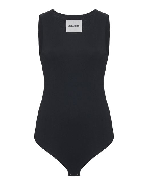 Jil Sander Black Sleeveless Bodysuit