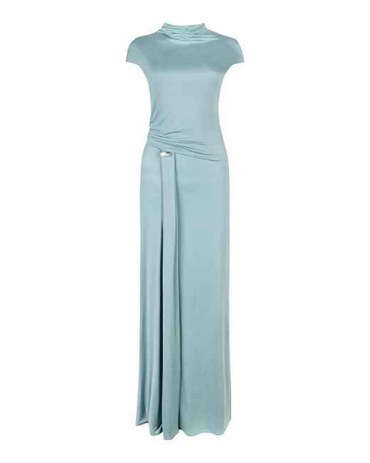 Paris Georgia Blue Nomi Cowl Neck Maxi Dress