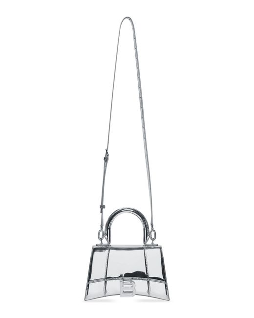 Balenciaga Metallic Hourglass Xs Mirrored Top Handle Bag