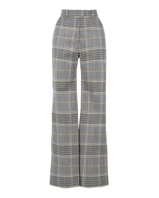 Martin Grant Gray Sofia Wool-cotton Wide Straight-leg Pants