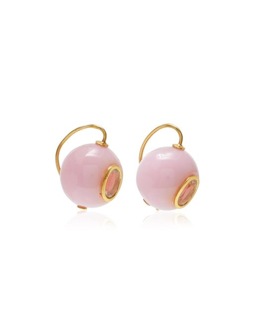 Lizzie Fortunato Pink Pablo Amethyst Gold-plated Earrings