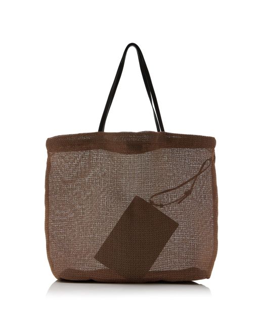 The Row Brown Barn Oversized Woven Tote Bag