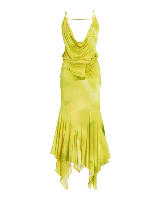 The Attico Yellow Melrose Midi Dress
