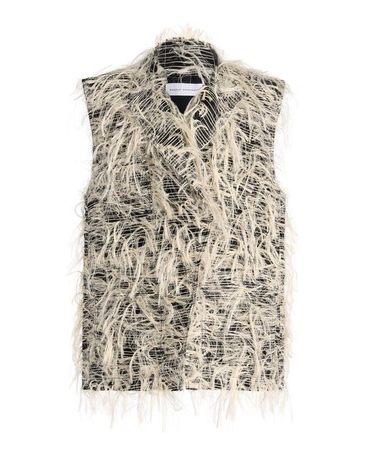 Niccolò Pasqualetti White Vogatore Embroidered Silk Vest